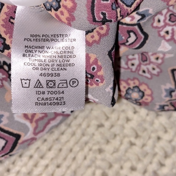 LOFT boho paisley floral top size large - Picture 6 of 6